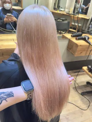 セミロング カラー 立川/ブリーチ/ 髪質改善/西川翔真のヘアスタイル