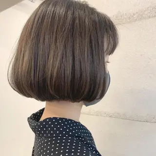 ショート カラー 透明感/オリーブ/ グレージュ/YUKAのヘアスタイル