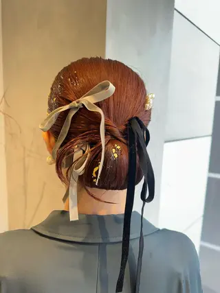 ヘアアレンジ 透明感カラー✨艶髪 制作🌱山根あゆみのヘアスタイル