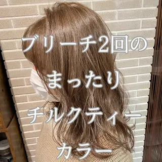 ミディアム カラー AMI Hair  supply所属・髪質改善カラー 韓国風レイヤーのヘアスタイル