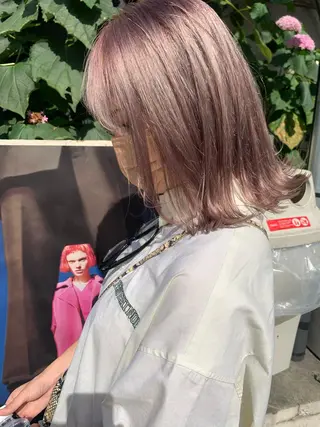 ショート カラー ヘアアレンジ ハイトーン/美髪矯正 🍃大江拓実のヘアスタイル