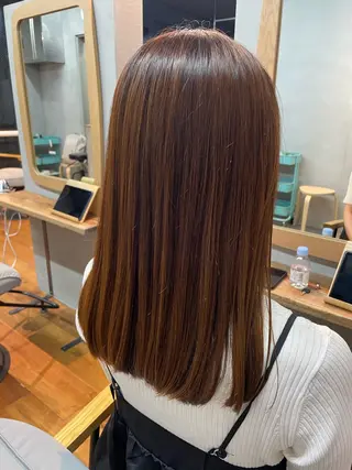 セミロング カラー 女性リピ90%🍨 🩷佐藤みずきのヘアスタイル