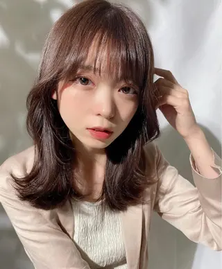 セミロング 🧡くびれヘア/前髪 顔周り🧡久原結衣のヘアスタイル