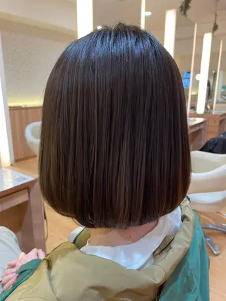 ミディアム カラー ボブ/透明感カラー 🤍永田真穂のヘアスタイル