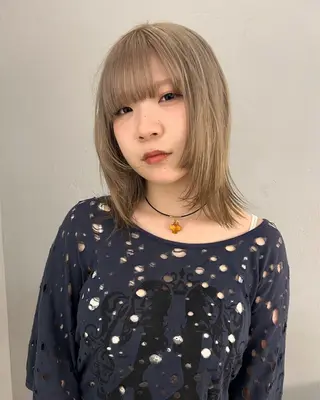 セミロング カラー ケアパーマ/ケアブリ ーチdaisukeのヘアスタイル