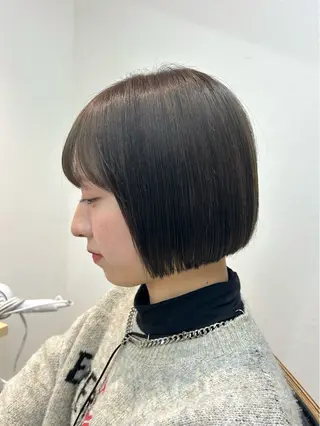 ミディアム カラー 韓国ボブ/レイヤー/ ハイトーン/まなみのヘアスタイル