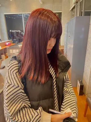 セミロング カラー 🍋髪質改善× 透明感カラー ジュリのヘアスタイル