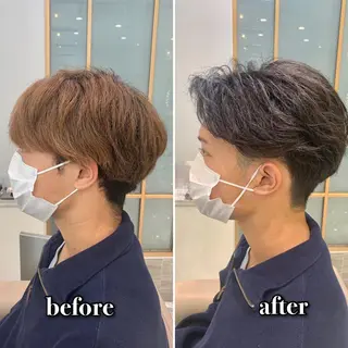 ミディアム カラー パーマ ヘアアレンジ メンズ キッズ ネイル マツエク・マツパ アイブロウ 《褒められる》 透明感カラー/小嶋のヘアスタイル