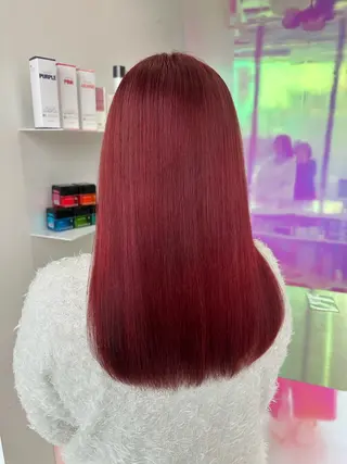 ロング カラー パーマ ヘアアレンジ 🤍透明感カラー🤍 似合わせ🤍AINEのヘアスタイル