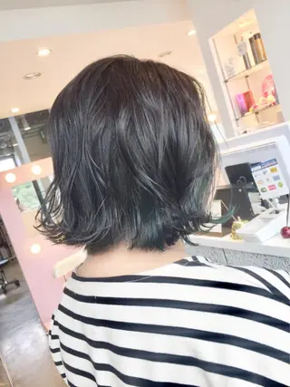 ミディアム 所渉/韓国レイヤー /ウルフカットのヘアスタイル