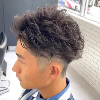 ショート パーマ メンズ 心斎橋メンズパーマ/ シャドウ/山下拓実のヘアスタイル