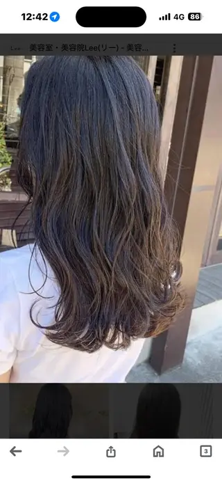 セミロング カラー 透明感カラー/ くびれヘア/ユウユのヘアスタイル