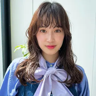 セミロング レイヤー/艶カラー /パーマ💚千琴のヘアスタイル
