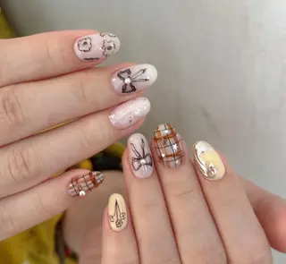 ネイル By moonネイル 🌷ワンホン/韓国風のネイルデザイン