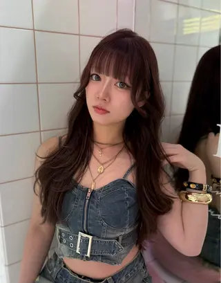 ロング カラー 椎葉優斗 シイバマサトのヘアスタイル