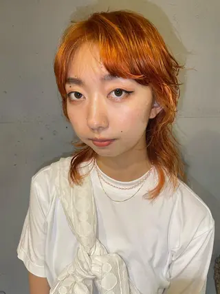 ミディアム カラー パーマ 小笠原 悠斗のヘアスタイル