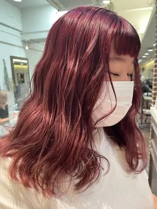 セミロング カラー 似合わせカットカラー 🤍🎀honokaのヘアスタイル
