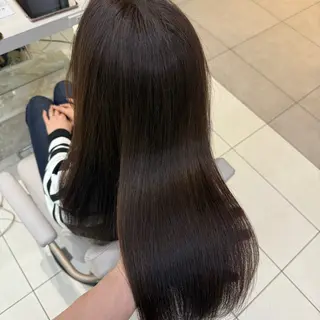 セミロング カラー 似合わせレイヤー 透明感カラーのヘアスタイル