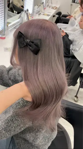 ロング カラー ヘアアレンジ 💓透明感ブリーチ 似合わせ💓あい💓のヘアスタイル