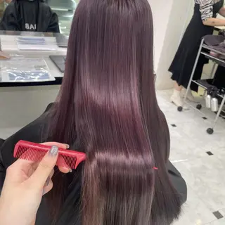 カラー ブリーチなしで叶える 🍒モテ暖色🎀🪽のヘアスタイル