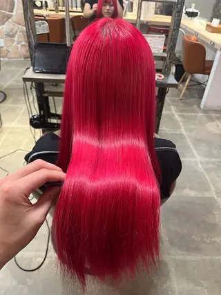 ロング カラー ヲタク美容師 店長　上原のヘアスタイル