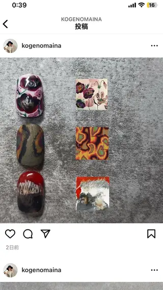 ネイル 土川 芽依奈のネイルデザイン