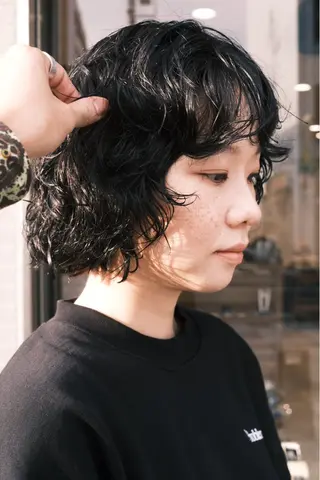 ショート パーマ 似合わせ レイヤー須川のヘアスタイル
