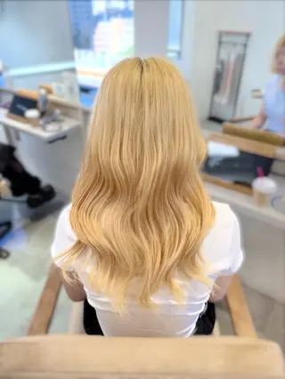 セミロング カラー ai 梅田/暖色カラーのヘアスタイル