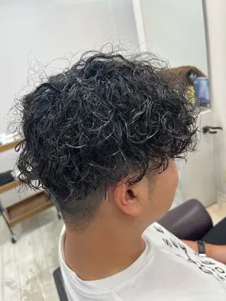 ショート パーマ メンズ 奥野 理香子のヘアスタイル