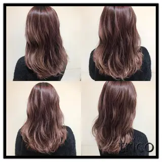 セミロング カラー 似合わせ/ブリーチ カラー.岡田友仁のヘアスタイル