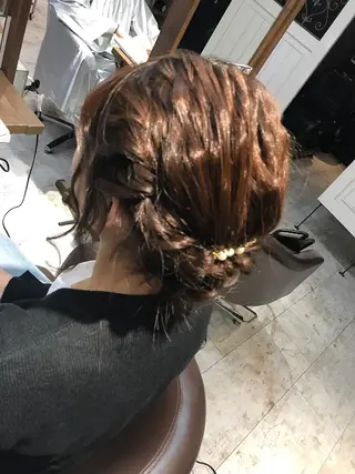 ミディアム ヘアアレンジ TERRACE 福島所属・shi hoのヘアスタイル