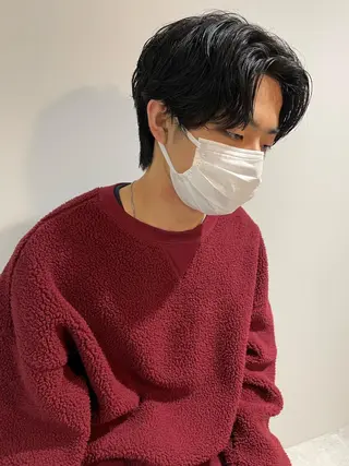 ショート カラー パーマ ヘアアレンジ メンズ アイブロウ パーソナルカラー合わ せたカラー🤍なつみのヘアスタイル