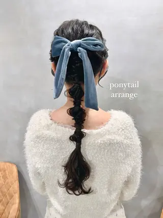 ヘアアレンジ 透けるベージュ/ 艶カラー♡のヘアスタイル