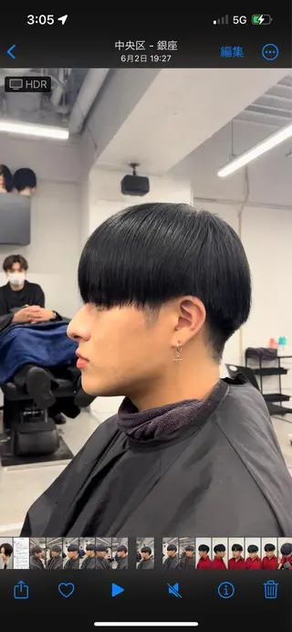 ショート メンズ センターパート マスターかずまのヘアスタイル