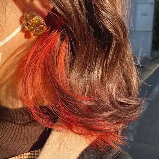 セミロング カラー お任せヘア☘️☘️ 及川渚のヘアスタイル