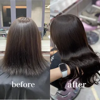 ロング 韓国風モテヘア 🇰🇷aki♡のヘアスタイル