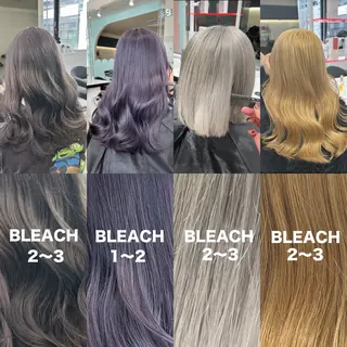 ロング カラー 履歴修正屋さん／ ブロンド／ホワイトのヘアスタイル