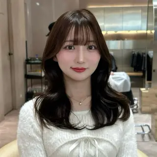 セミロング 渋谷/韓国レイヤー 顔まわり特化マサキのヘアスタイル