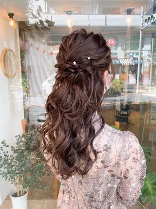 ロング ヘアアレンジ ヘアアレンジ にいた　かづしげのヘアスタイル