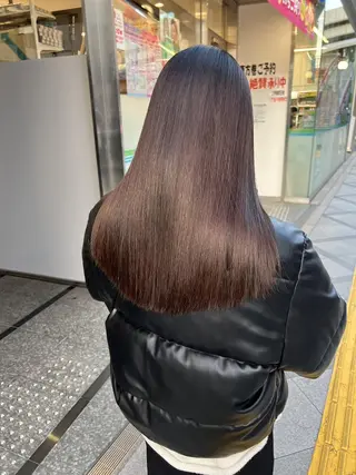 ミディアム カラー パーマ ヘアアレンジ 【ヘアケア特化型】 newi天王寺のヘアスタイル