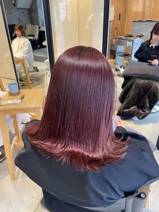 ミディアム カラー 後藤 香乃のヘアスタイル