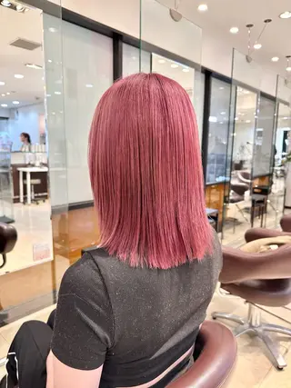 ミディアム TAYA大阪上本町所属・十場【髪質改善】 【ダブルカラー】のヘアスタイル