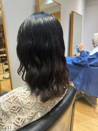 ミディアム コテ巻き風/ボブ パーマ🌼杉田 萌恵のヘアスタイル