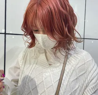 ミディアム カラー 似合わせカットカラー 🤍🎀honokaのヘアスタイル