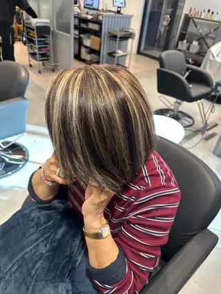 ミディアム カラー 💖ハイライト/ハイ トーン💖MIKIのヘアスタイル