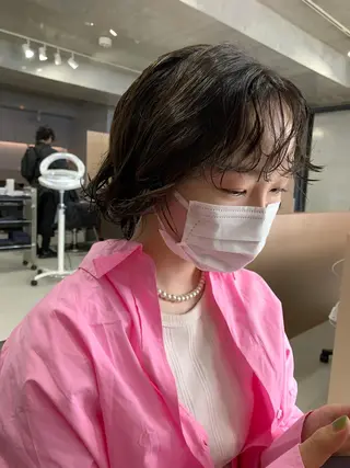 パーマ ボブパーマコテ巻き風 パーマNo1深江秀平のヘアスタイル