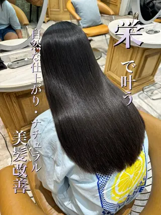 ロング 服部大地/ブリーチ 無しWカラー髪質改善のヘアスタイル