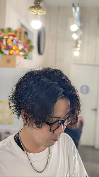 パーマ メンズ メンズパーマ/ボブ/ レイヤー店長えのもとのヘアスタイル