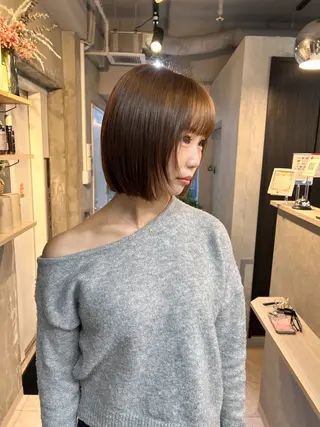 ショート カラー 心斎橋ヘアカラー ブリーチmarinaのヘアスタイル