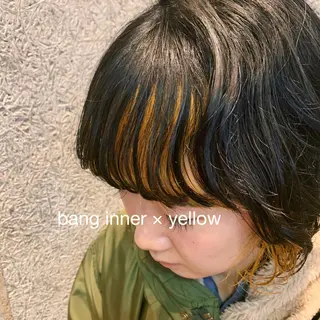 ミディアム カラー RINA🧤 デザインとボブのヘアスタイル